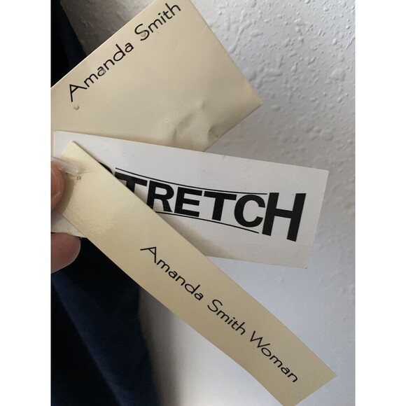 Amanda Smith NWT Vintage 90's Long Jumper Dress W side slits Embroidered 1X - Picture 5 of 7